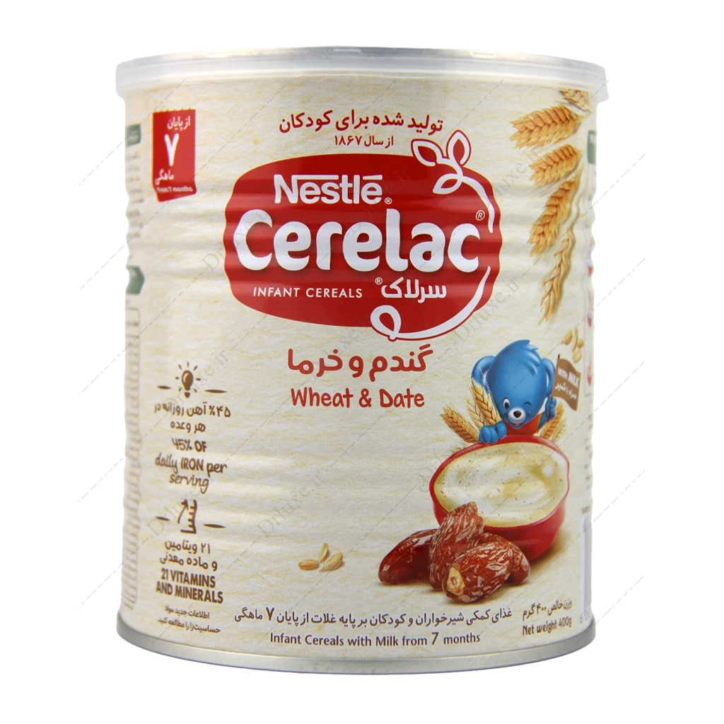 قیمت و خرید سرلاک گندم و خرما همراه شیر نستله 400 گرم - دکتر لوکس